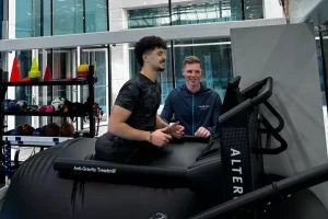 Mohamed Belloumi at the Aspetar rehab centre in Doha